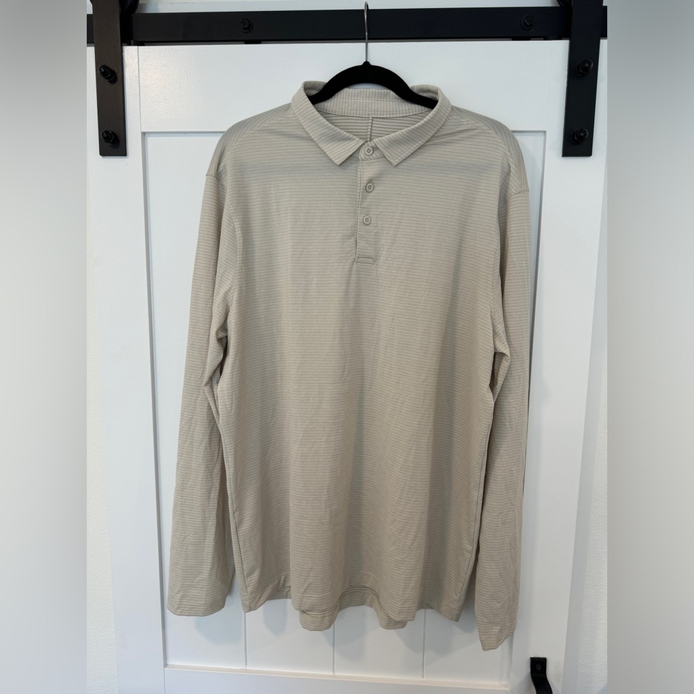 Lululemon Evolution Long Sleeve Polo Ivory XL